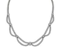 Estate 15.02ct Diamond White Gold Necklace