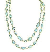 Estate 180.00ct Aquamarine Gold Necklace