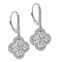 Estate 2.00ct Diamond Gold Earrings