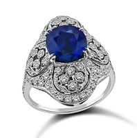 Estate 2.58ct Sapphire 0.99ct Diamond Ring