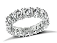 Estate 2.70ct Baguette Cut Diamond Eternity Wedding Band