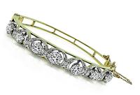 Victorian 2.75ct Diamond Gold Bangle