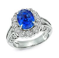 Estate 2.91ct Sapphire 1.63ct Diamond Ring