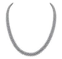 Estate 21.60ct Diamond Platinum Necklace