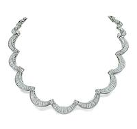 Estate 27.50ct Diamond Gold Choker Necklace