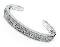 Estate 2.04ct Diamond Gold Bangle