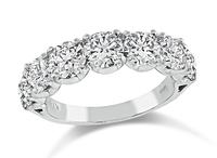 Estate 3.04ct Diamond White Gold Ring