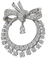 Estate 4.00ct Diamond Platinum Pin