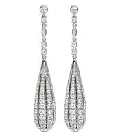 Estate 5.21ct Diamond Drop Earrings