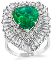 Estate 5.26ct Emerald 2.00ct Diamond Ring /Pendant