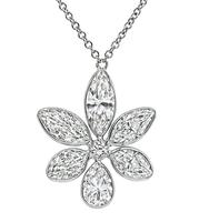 Estate 6.54ct Diamond Pendant Necklace