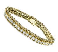 Estate 7.00ct Diamond Gold Bracelet