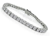 Estate 9.01ct Diamond Platinum Tennis Bracelet