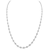 Estate 9.95ct Diamond By The Yard Necklace