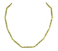 Estate G. Jensen Three Tone Gold Chain Necklace