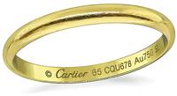 Estate Cartier Gold Wedding Band