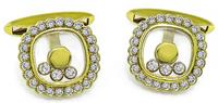 Estate Chopard 1.60ct Diamond Gold Cufflinks