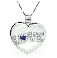 Estate Chporad 0.75ct Diamond Heart Pendant