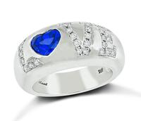 Estate Chopard 0.90ct Tanzanite 0.50ct Diamond Love Ring