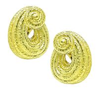 Estate David Webb Gold Earrings