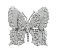 Estate 2.25ct Diamond Gold Butterfly Pin