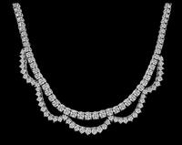 Estate 15.00ct Diamond White Gold Necklace