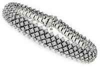 Estate 12.03ct Diamond Gold Bracelet