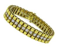 Estate 5.70ct Diamond Gold Bracelet