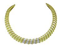 Estate Nabucco 1.80ct Diamond Gold Choker Necklace