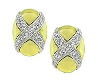 Estate 1.30ct Diamond Gold Earrings