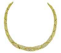 Estate 4.00ct Diamond Gold Necklace