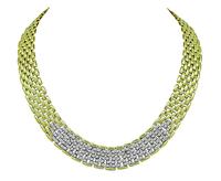 Estate 4.00ct Diamond Gold Necklace