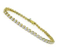 Estate 5.00ct Diamond Gold Tennis Bracelet