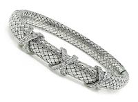 Estate 0.50ct Diamond Weave Bangle