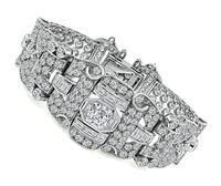 Estate 12.20ct Diamond Platinum Bracelet