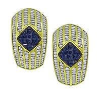 Estate 3.50ct Diamond 1.40ct Sapphire Gold Earrings