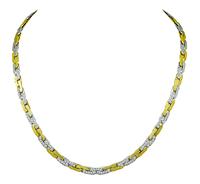 Estate 1.40ct Diamond Two Tone Gold Necklace