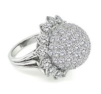 Estate 6.00ct Diamond Flower Ring