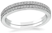 Estate 0.70ct Diamond Eternity Wedding Band Set