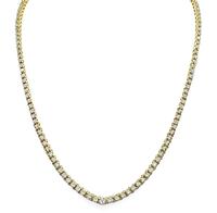 Estate 9.50ct Diamond Gold Tennis Necklace