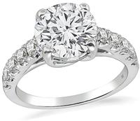 Estate EGL Certified 2.07ct Diamond Engagement Ring