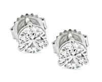 Estate 1.20cttw Diamond Stud Earrings