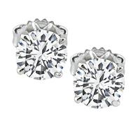 Estate GIA Certified 1.00ct and 1.01ct Diamond Stud Earrings