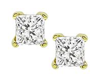 Estate GIA Certified 1.04cttw Diamond Stud Earrings