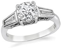 Estate GIA Certified 1.05ct Diamond Engagement Ring