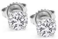 Estate GIA Certified 1.06cttw Diamond Stud Earrings