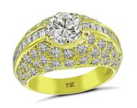 Estate GIA Certified 1.07ct Diamond Gold Engagement Ring