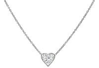 Estate GIA Certified 1.16ct Diamond Heart Pendant Necklace