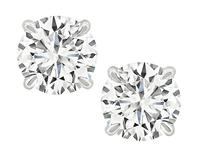 Estate GIA Certified 1.18cttw Diamond Stud Earrings