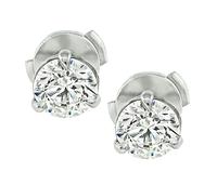 Estate GIA Certified 1.26cttw Diamond Stud Earrings
